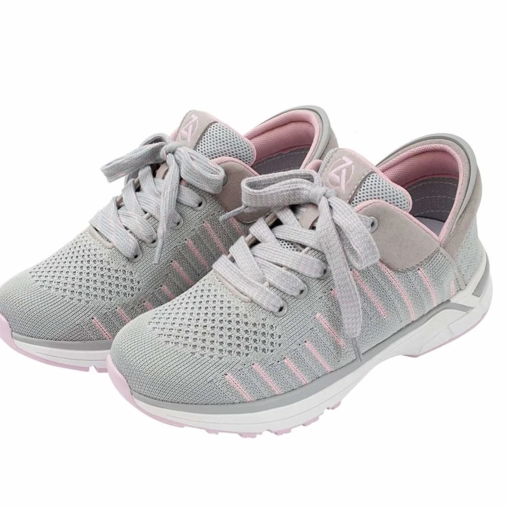 ZEBA Rose & Gray Hands Free All Day Maximum Conform Slip On  Sneakers NWOT 8